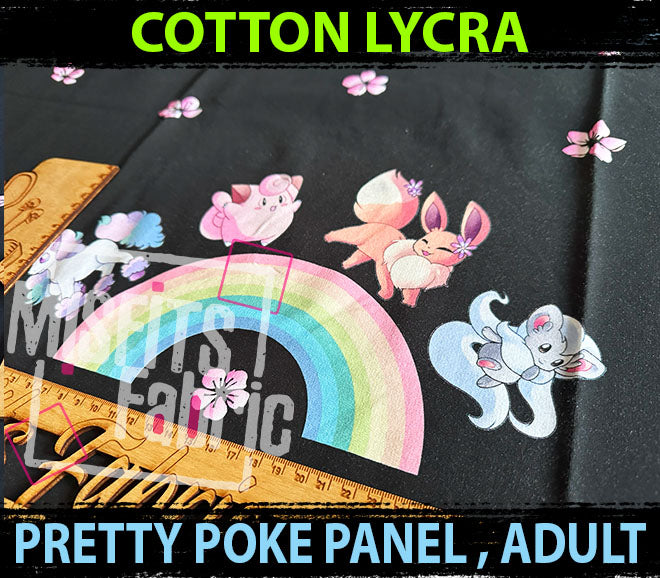 Cotton Lycra, Pretty Poke Panel, Adult Panel