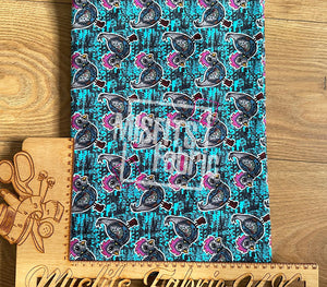 Cotton Lycra - Punk Pigeons, Blue