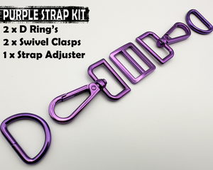 Purple Strap Kit Set, 25mm/1" Bag Hardware