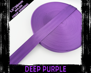 38mm Deep Purple Webbing, Bag Straps, 1.5" wide