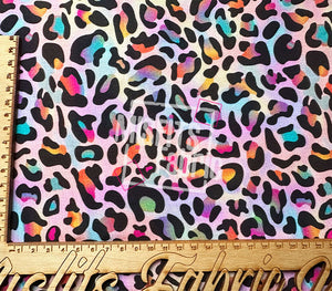 Bamboo Lycra - Rainbow Leopard