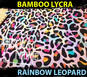 Bamboo Lycra - Rainbow Leopard
