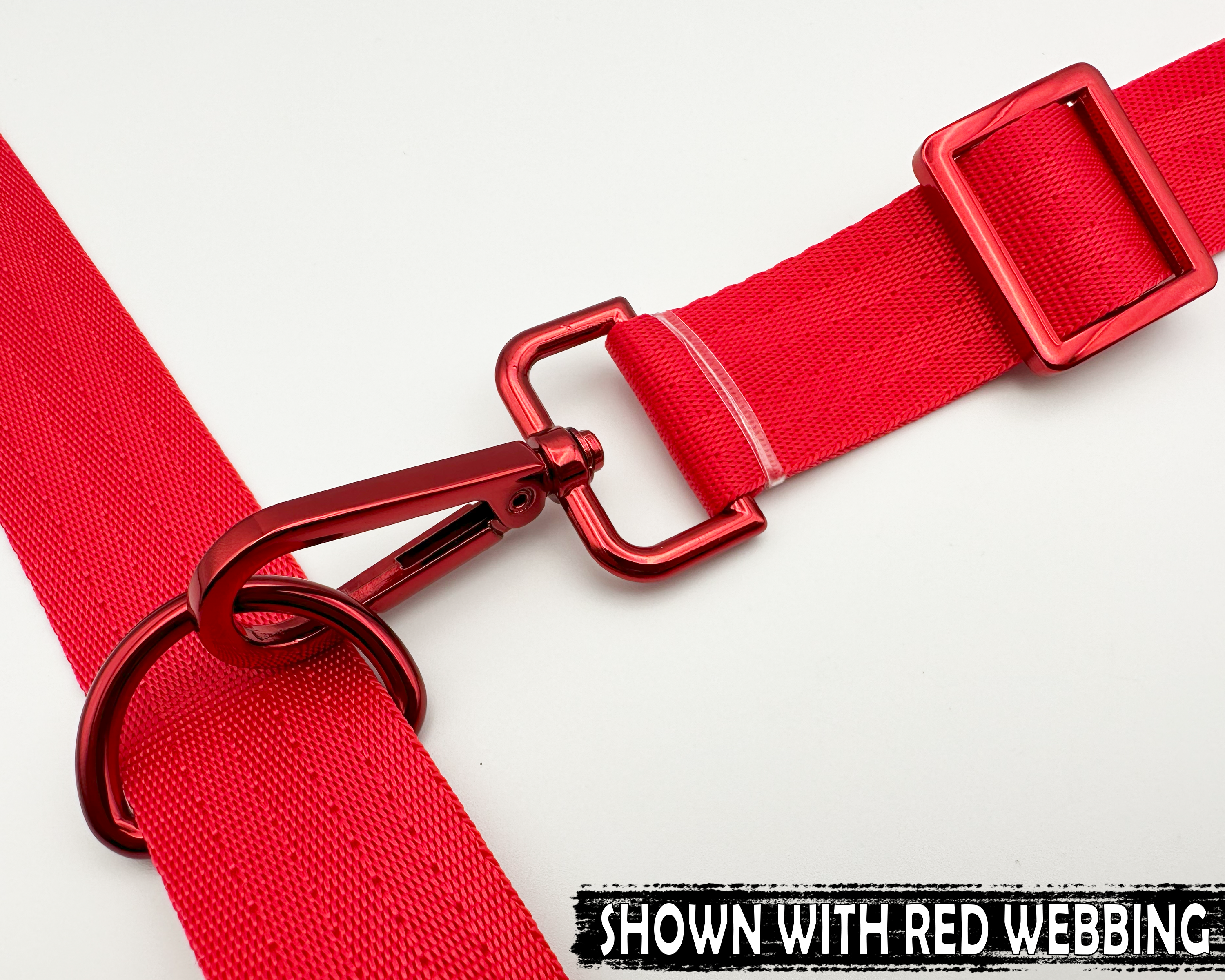 Red Strap Kit Set, 25mm/1" Bag Hardware