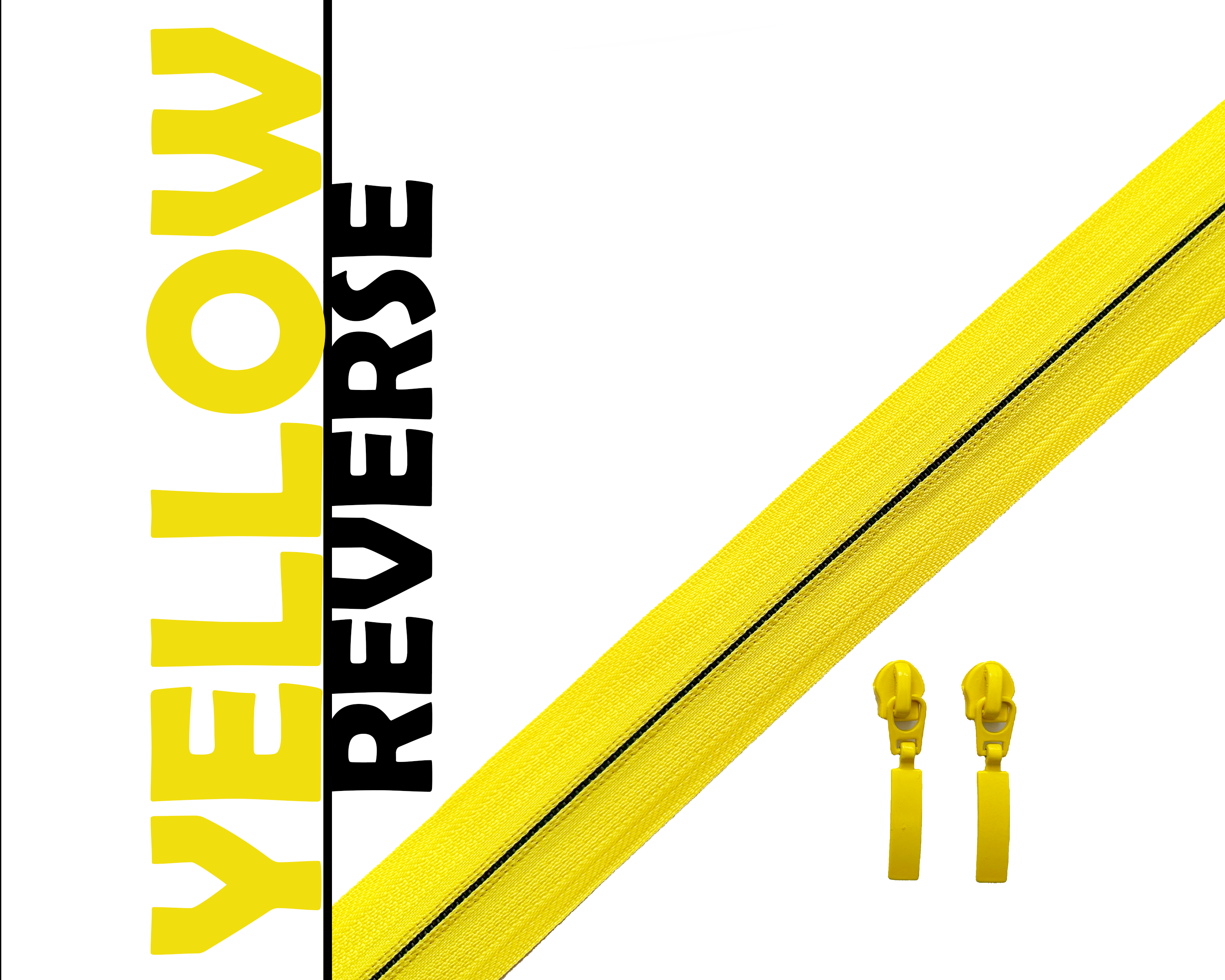 REVERSE Neon Zipper Tape & Bar Pull Packs. #5 nylon