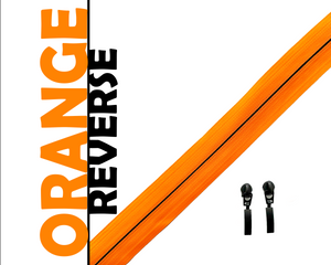 REVERSE Neon Zipper Tape & Matte Black Bar Pull Packs. #5 nylon