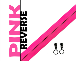 REVERSE Neon Zipper Tape & Matte Black Ring Pull Packs. #5 nylon