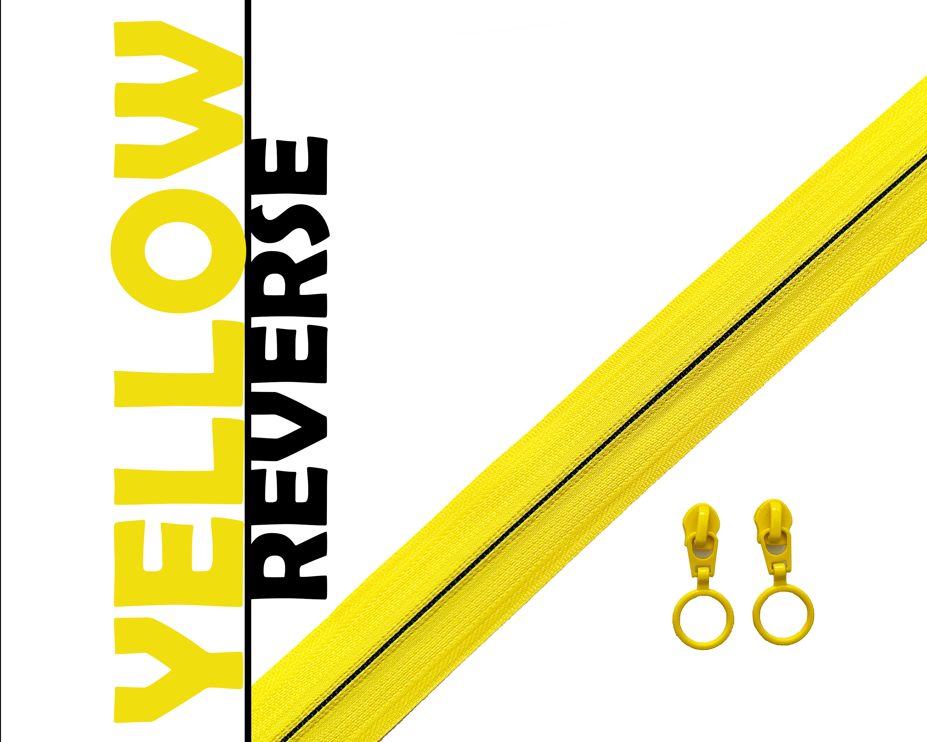 REVERSE Neon Zipper Tape & Ring Pull Packs. #5 nylon