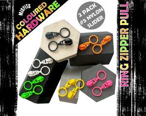 Ring Zipper Pulls for size 5 Nylon Zip Tape