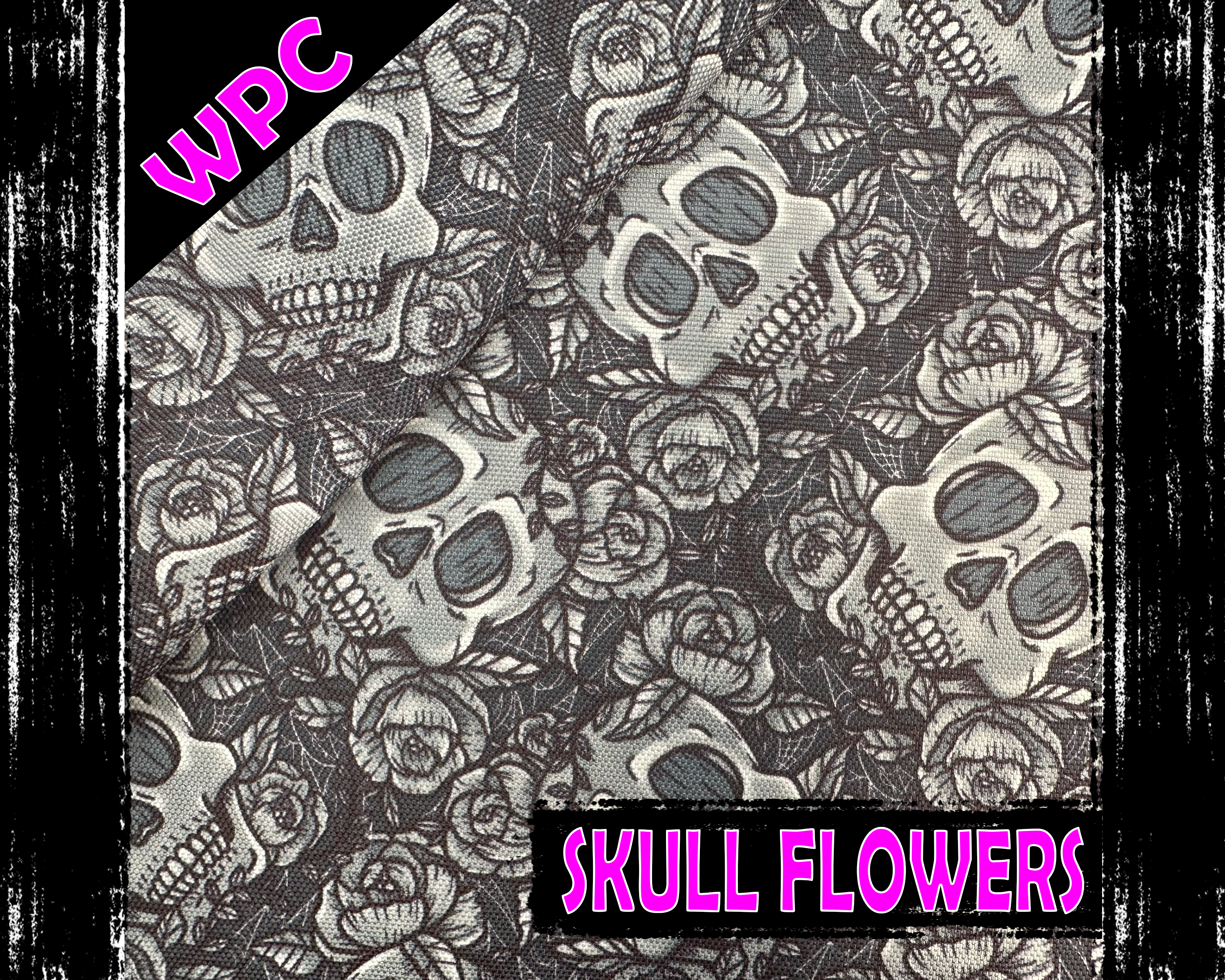 Skull Flowers, Waterproof Polyester Canvas