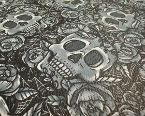 Textured Vinyl - Skull Flowers