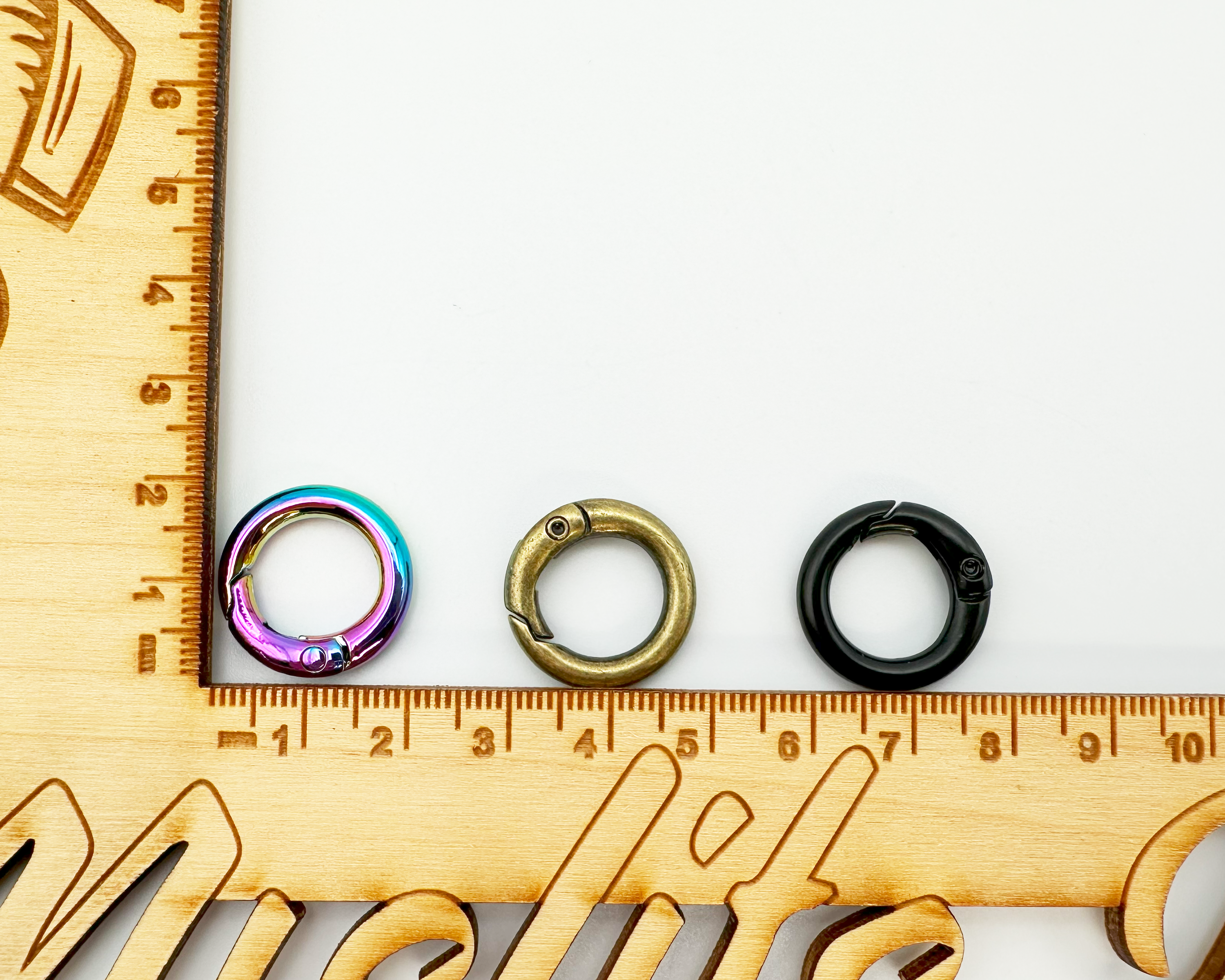 Gate Rings, 21mm Diameter, Spring O Keyring, 2 pack, Metal Bag Making Hardware Supplies