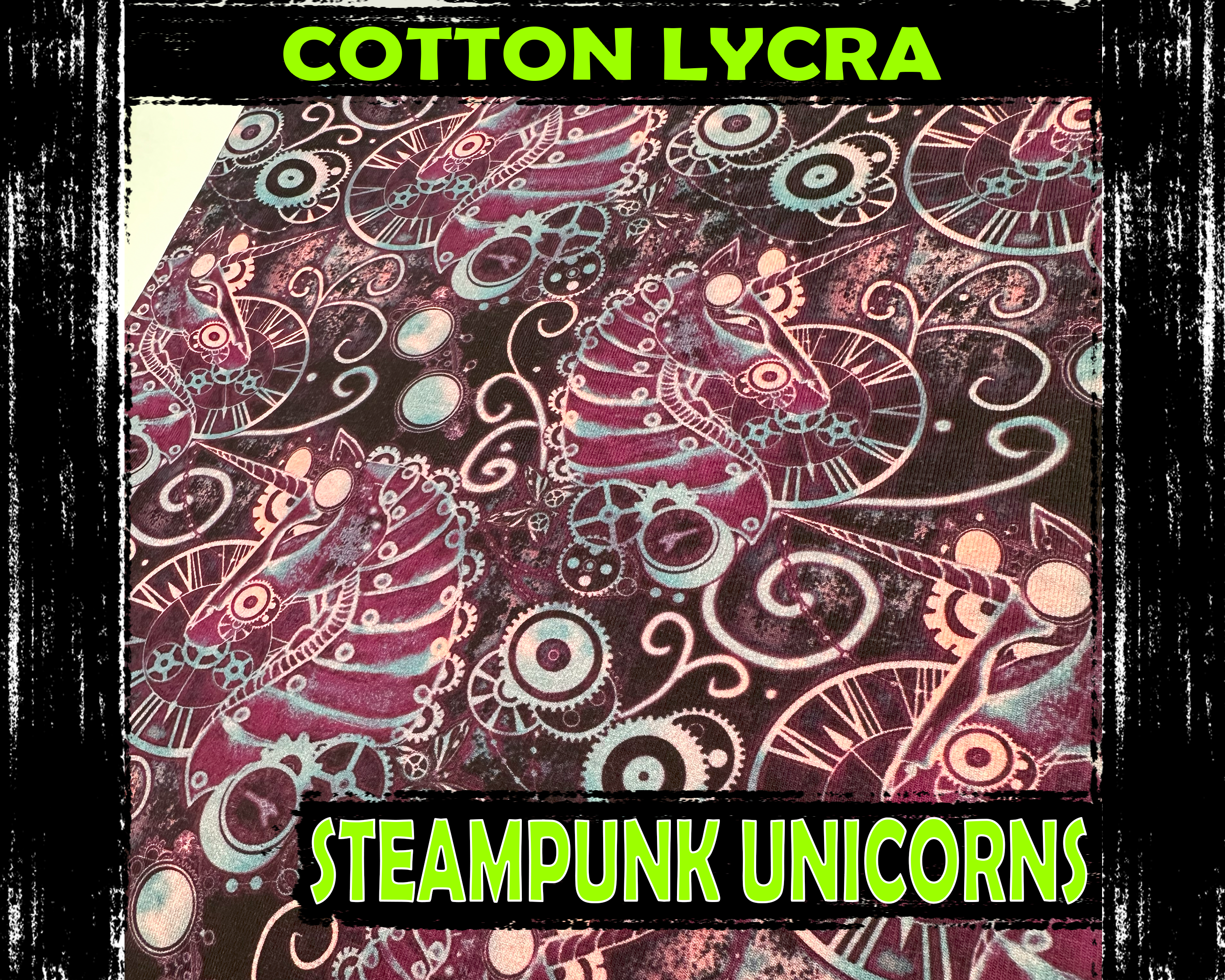 Cotton Lycra - Steampunk Unicorn