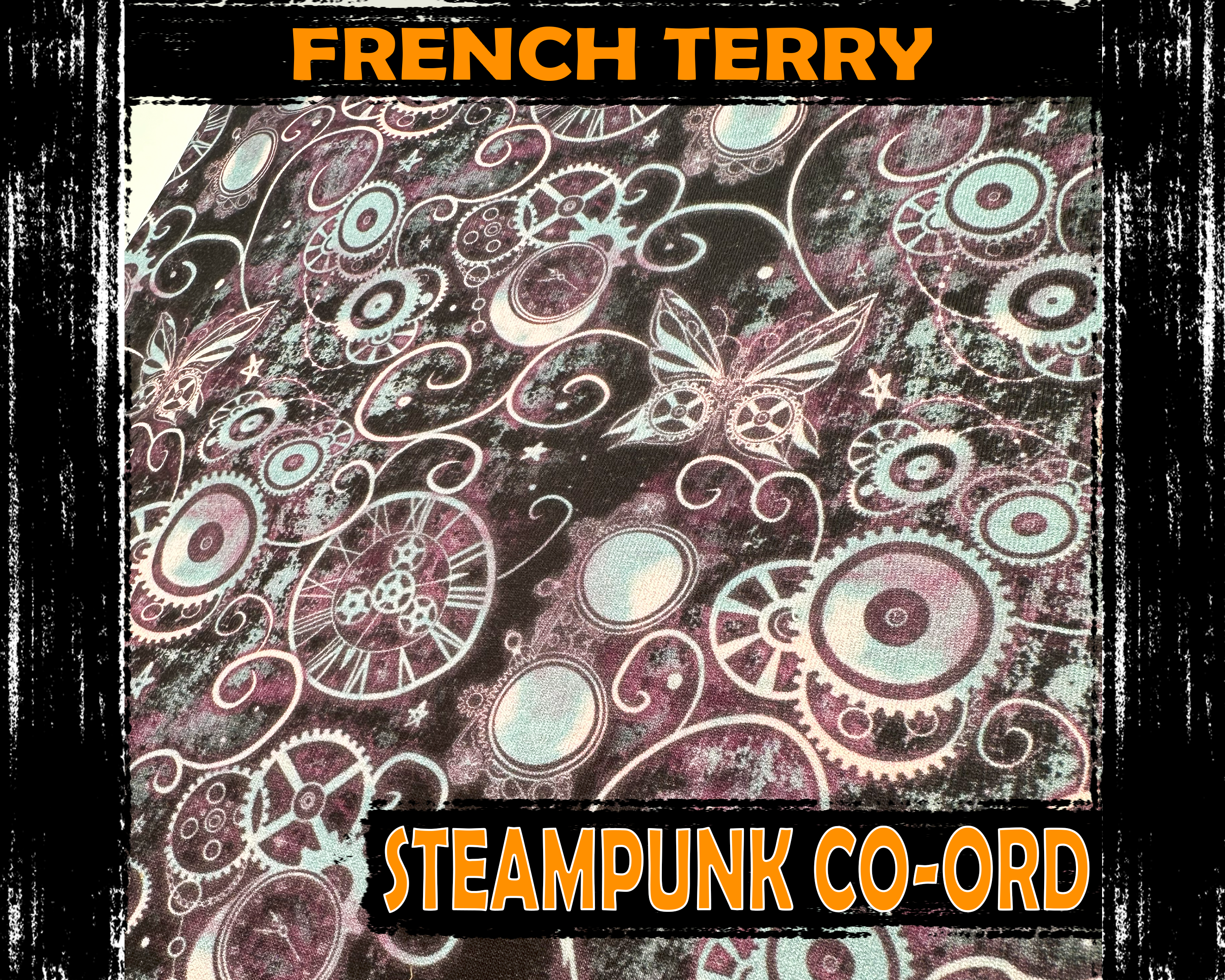 French Terry, Steampunk Unicorn Co-ord