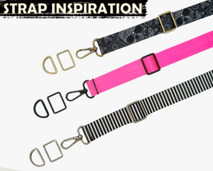 25mm Rectangle Rings for Bag Making, 2 pack, Metal Loop fittings for 1" webbing straps, Bag Hardware