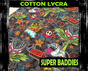 Cotton Lycra - Super Baddies