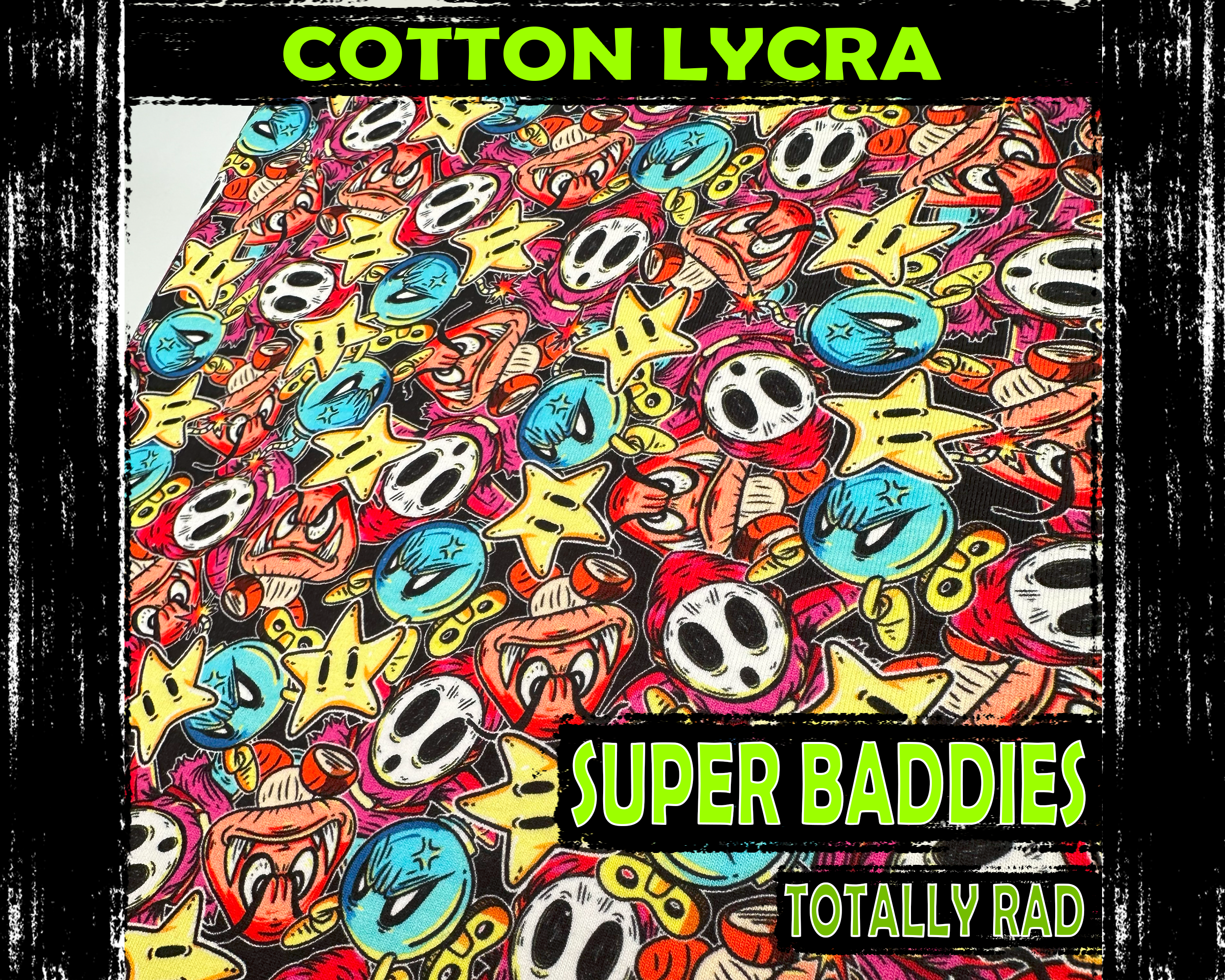 Cotton Lycra - Super Baddies Co-ord, Totally Rad