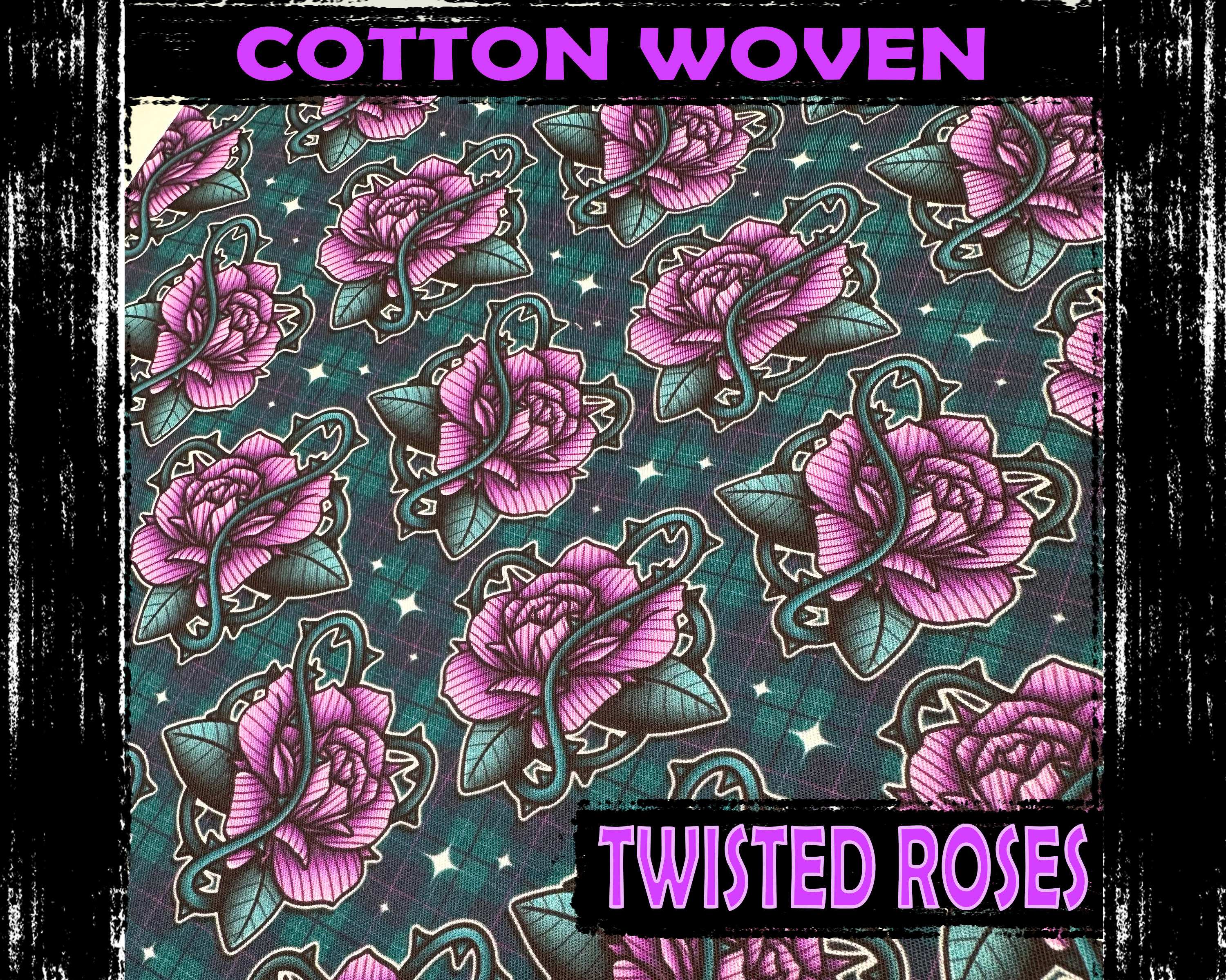 Twisted Roses Cotton Woven