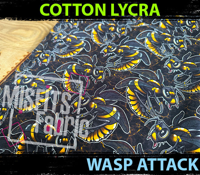 Cotton Lycra - Wasp Attack