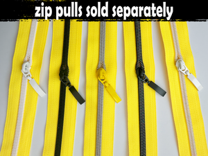 Neon Yellow Nylon Zipper Tape, Size 5