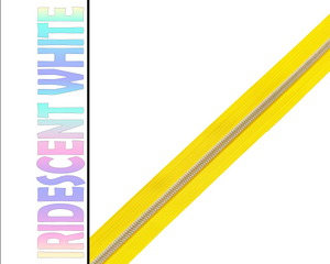Neon Yellow Nylon Zipper Tape, Size 5