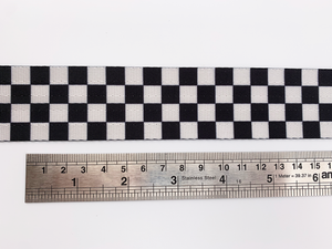38mm Checkered Print Webbing, Bag Straps, 1.5" wide