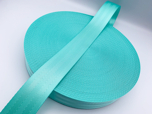 38mm Pastel Mint Webbing, Bag Straps, 1.5" wide